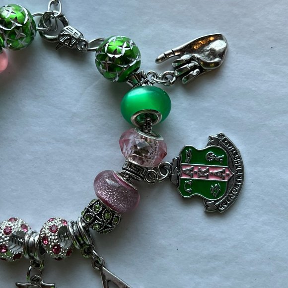 Alpha Kappa Alpha Cherish Charm Bracelet AKA - Picture 6 of 8